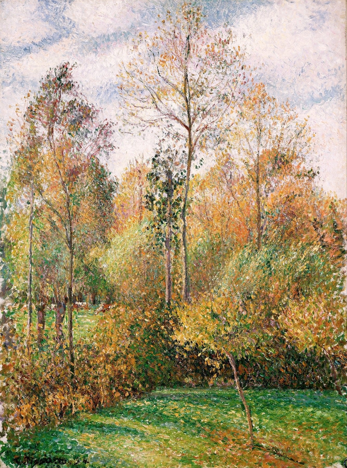 Automne, Peupliers, Eragny (Autumn, Poplars, Eragny) (1894) - Milisima Studio