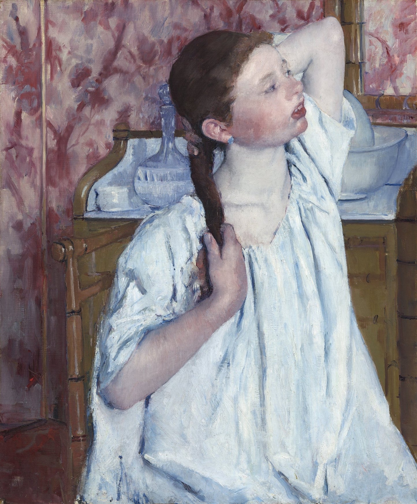 Girl Arranging Her Hair (1886) - Milisima Studio