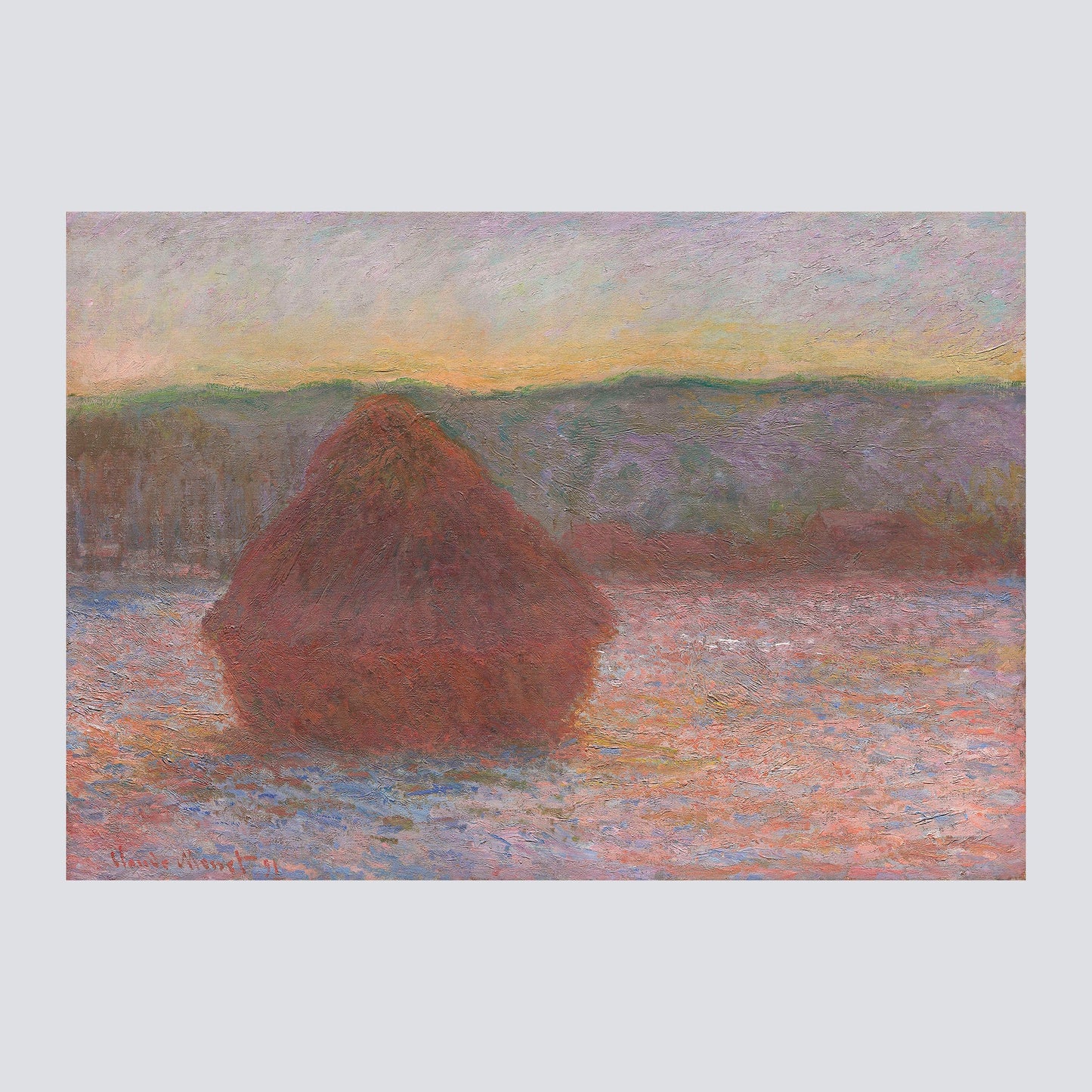 Haystacks, Thaw, Sunset (1890–1891) - Milisima Studio