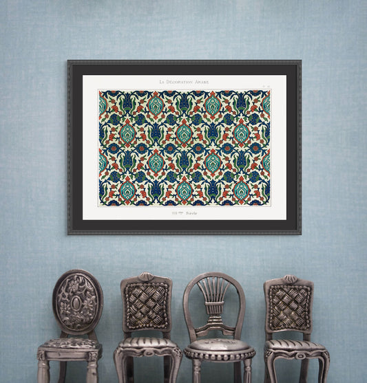 A framed fine art print of La Decoration Arabe No.48 (1885)