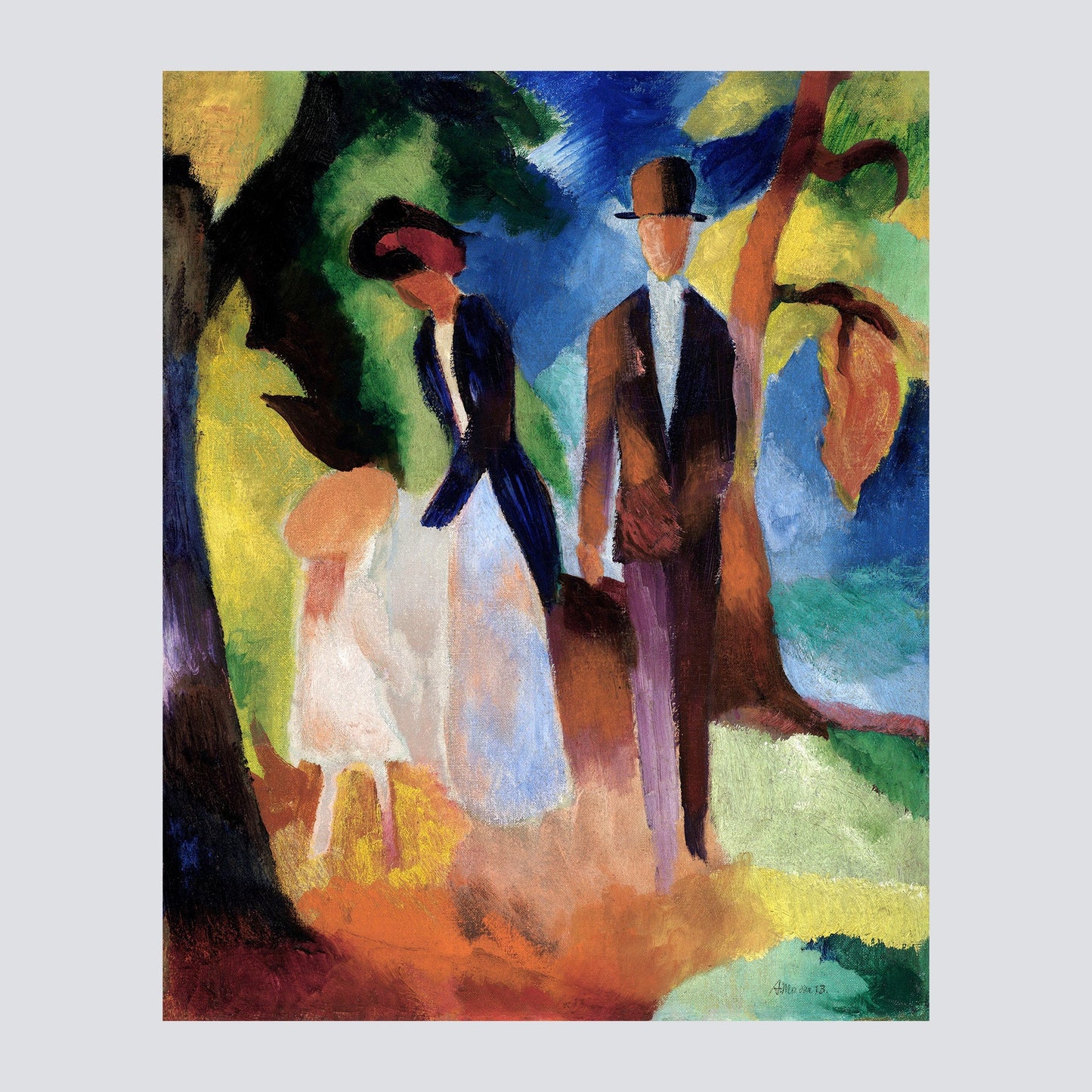 People by a Blue Lake (1913) - Milisima Studio