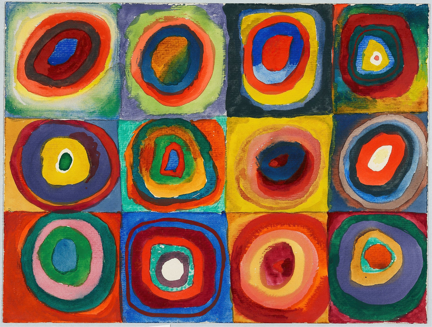 Quadrate Mit Konzentrischen Ringen (1913) - Milisima Studio