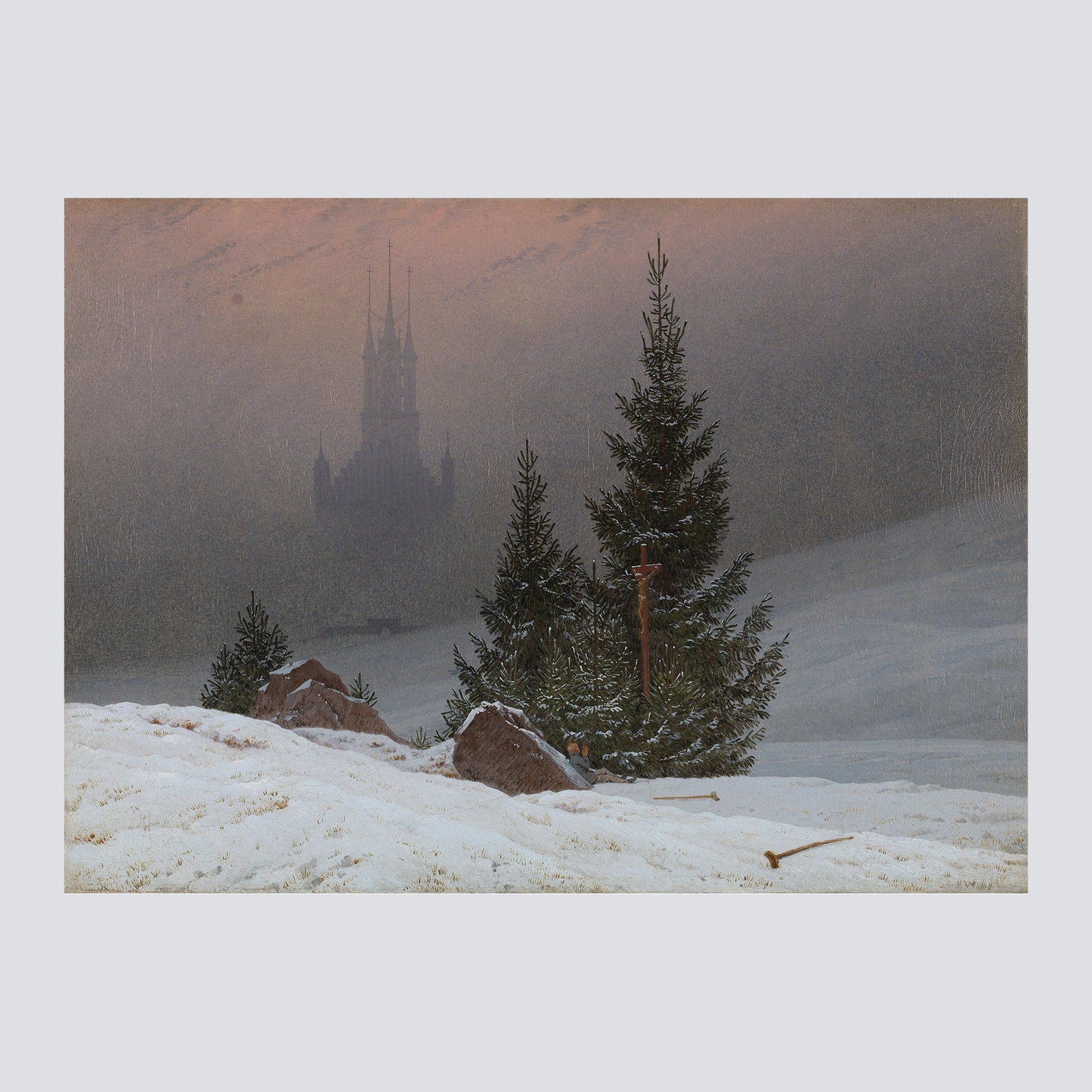 Winter Landscape with Church (1811) - Milisima Studio