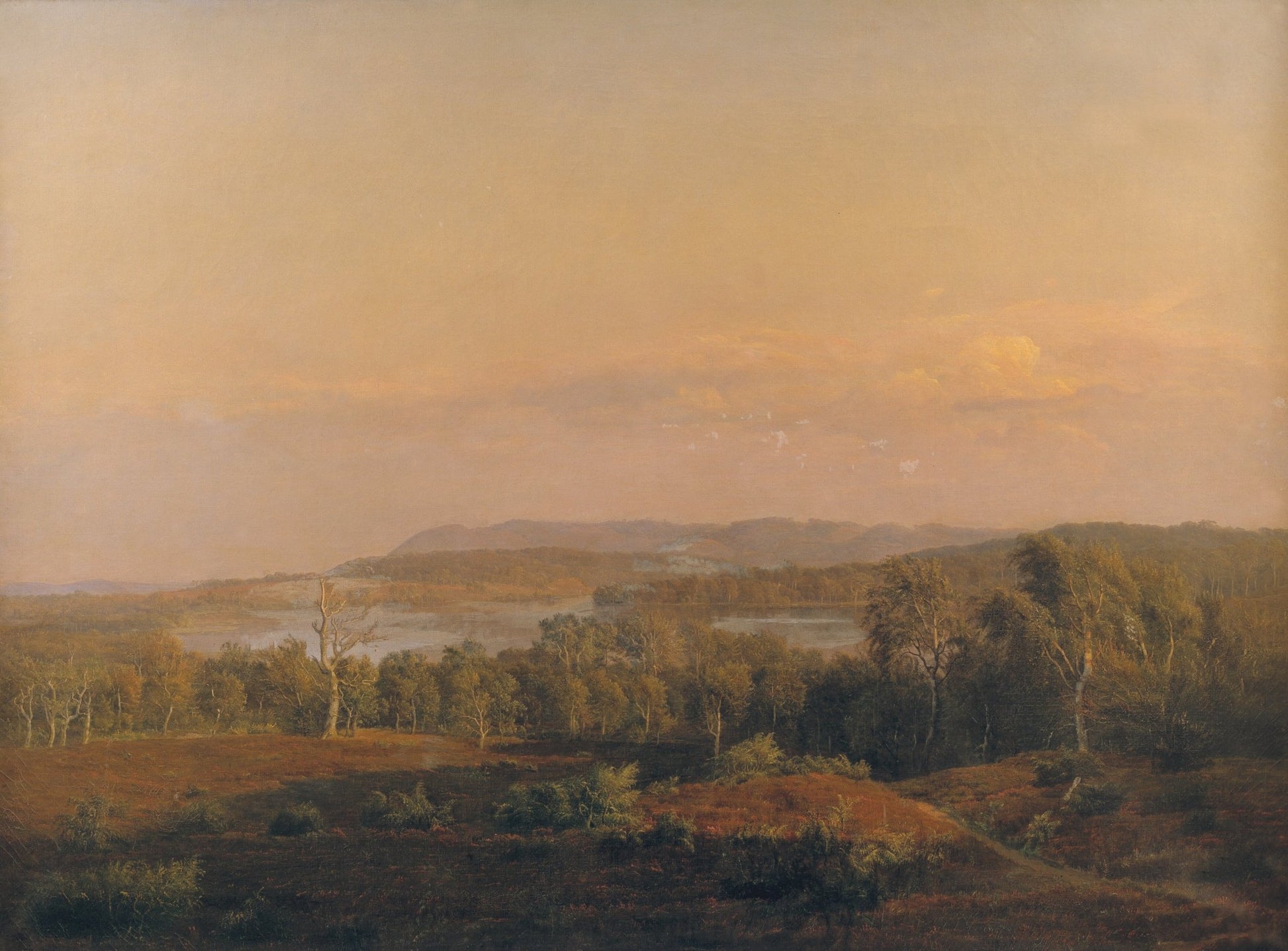 A View Towards Himmelbjerget, Jutland. Evening (c.1838) - Milisima Studio