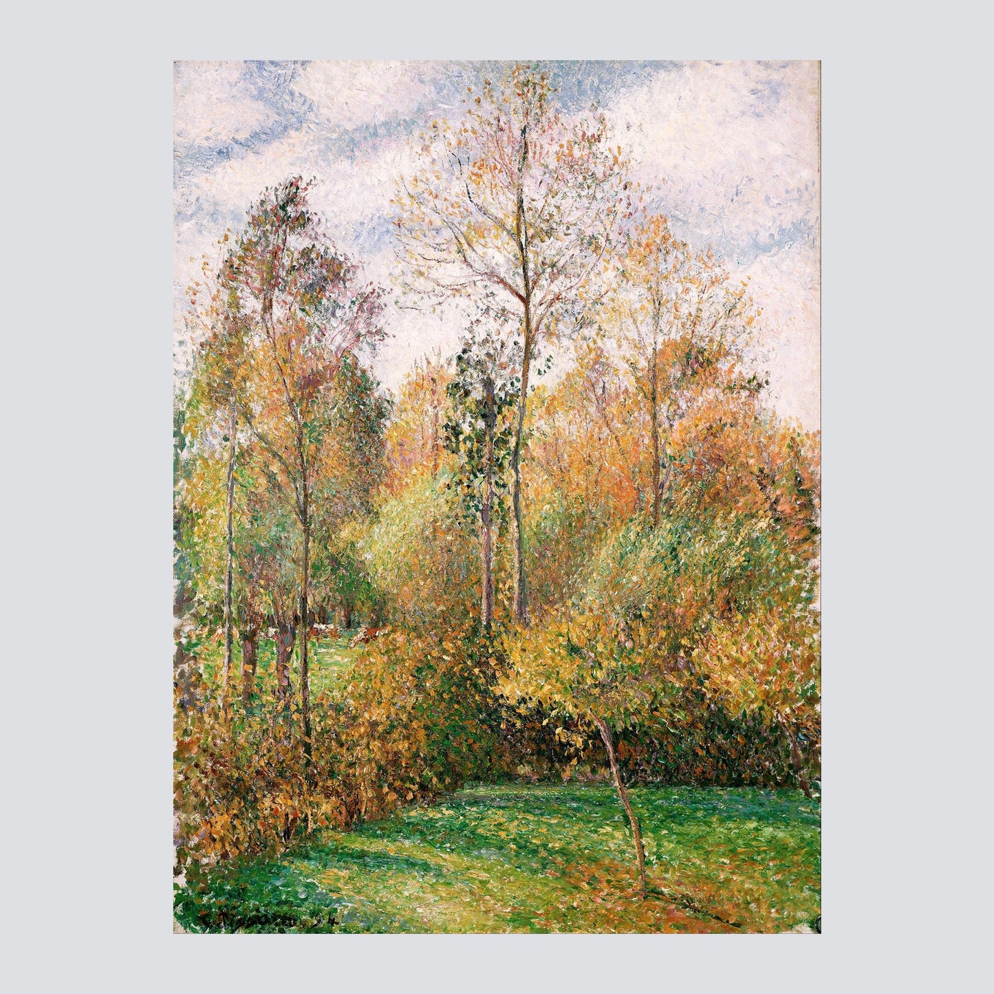 Automne, Peupliers, Eragny (Autumn, Poplars, Eragny) (1894) - Milisima Studio