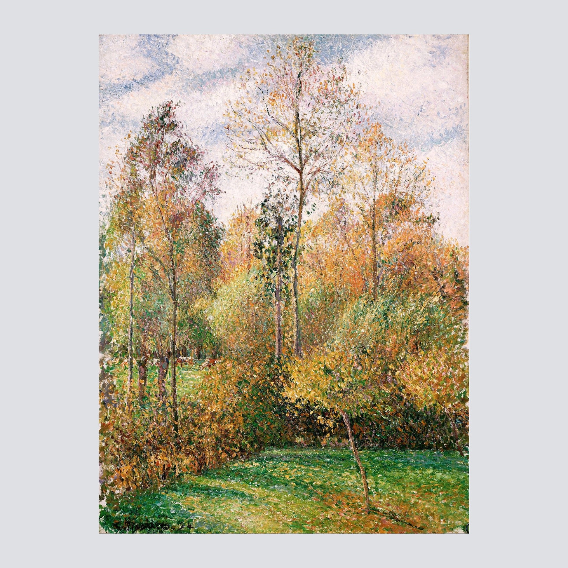 Automne, Peupliers, Eragny (Autumn, Poplars, Eragny) (1894) - Milisima Studio
