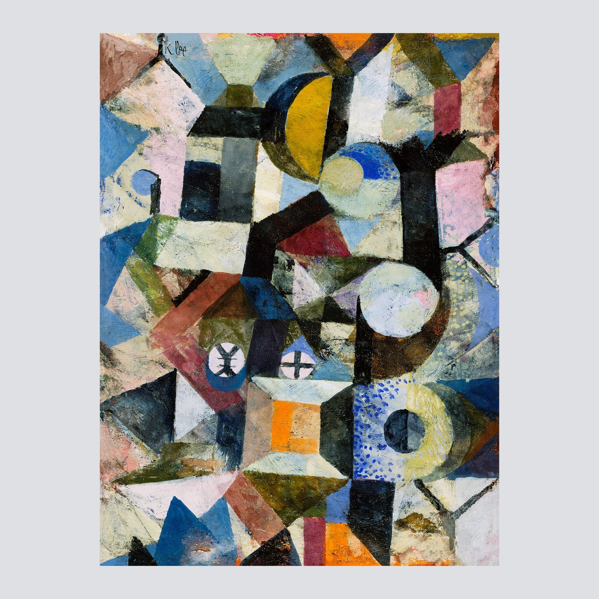 Composition with the Yellow Half - Moon and the Y (1918) - Milisima Studio