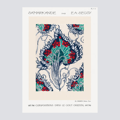 Samarkande PL 19 Botanical pochoir pattern (1914) - Milisima Studio