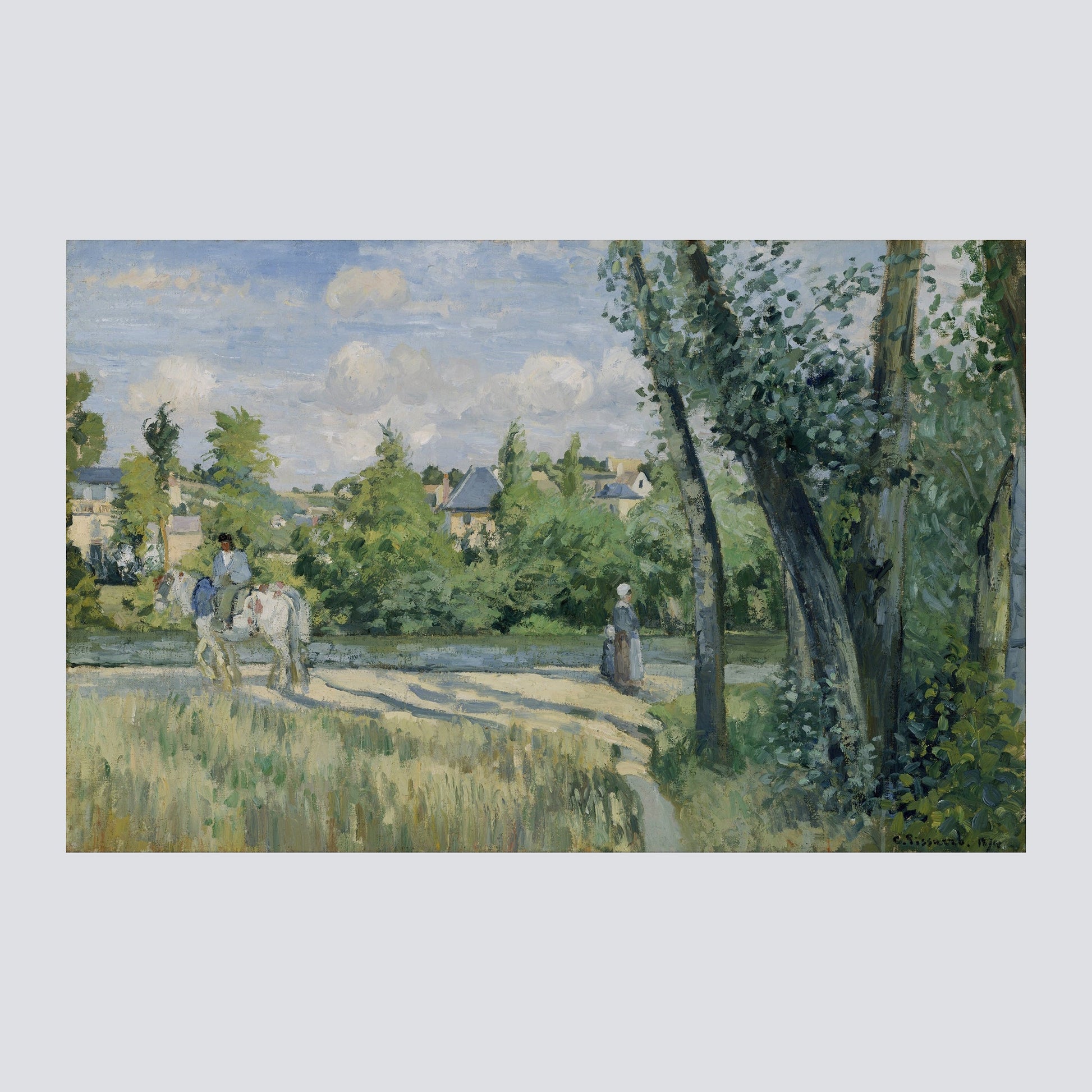 Sunlight on the Road, Pontoise (1874) - Milisima Studio